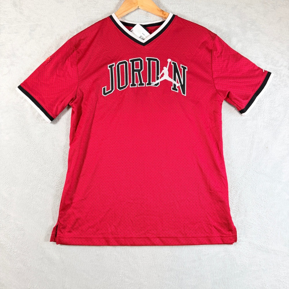 Jordan Kids JDB Mesh Shooting Shirt T-Shirt‎ Gym Red Black 23 Size XL